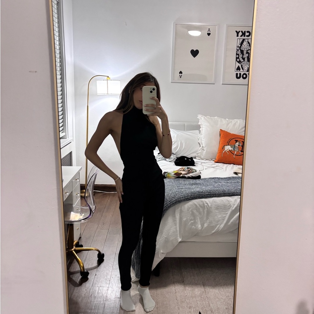 Edikted Black Halter Jumpsuit